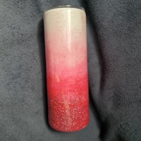 Pink ombré glitter tumbler
